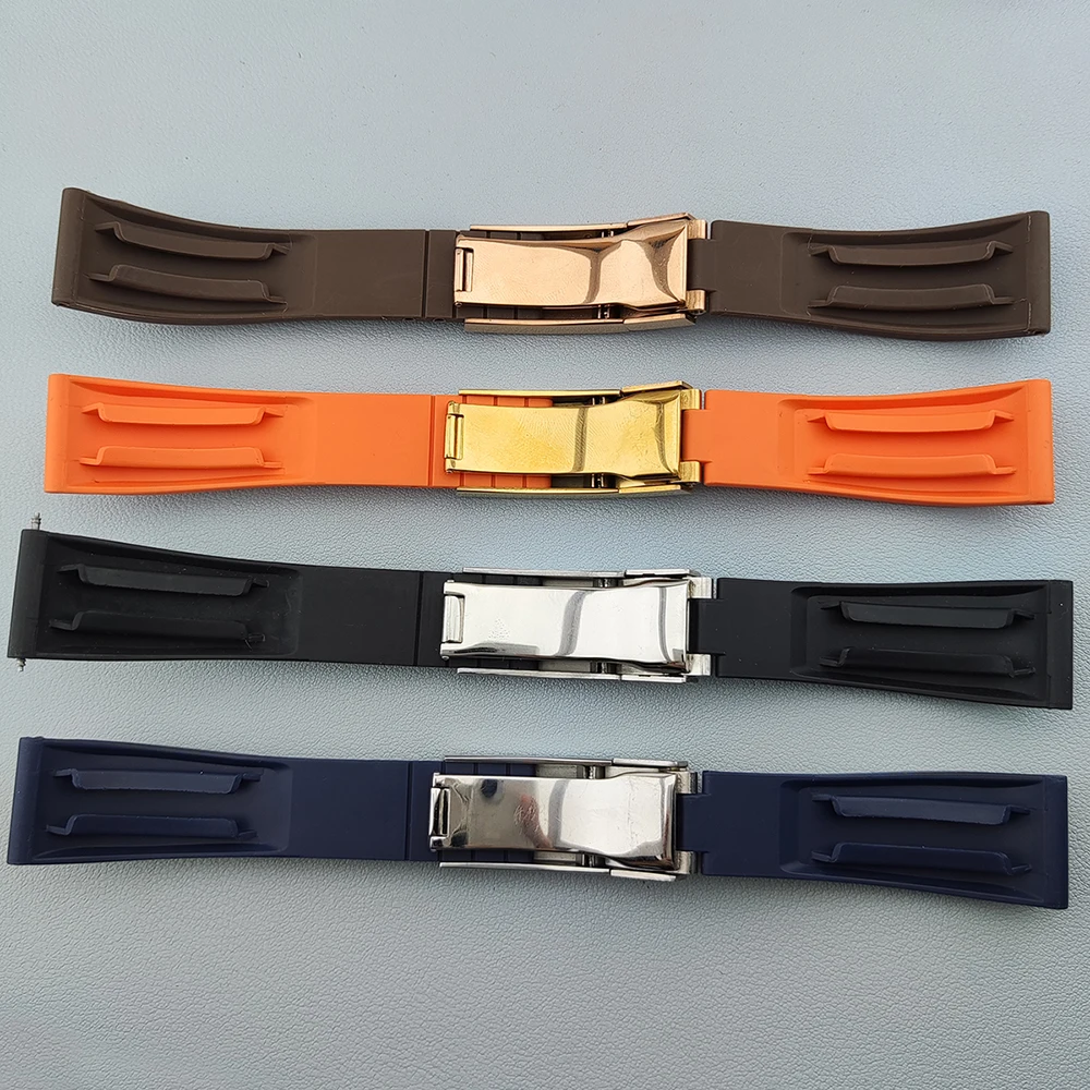 20mm Rubber Silicone Watch band Buckle Watchband for Role strap Daytona Submariner DEEPSEA GMT SEAMARSTER OYSTERFLEX