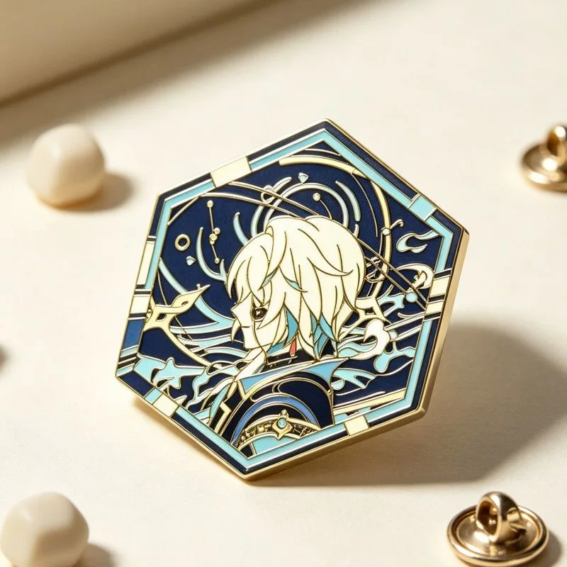 Honkai: Star Rail Evanescia Cosplay-Anstecker, Spiel-Anime Anaxagoras Khaslana Cipher Pin, Niedliche Dekoration, Halloween-Party-Kostüm-Requisiten – Detail 17
