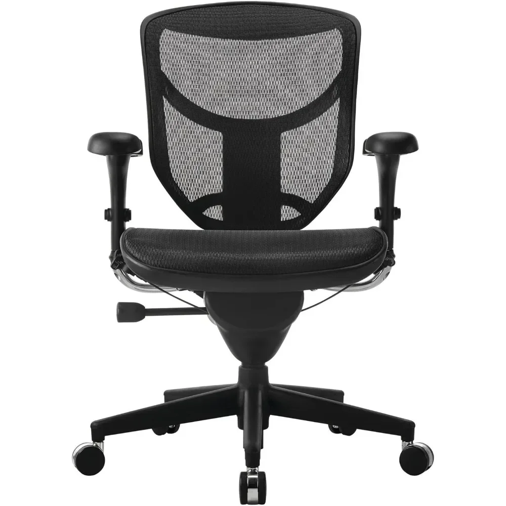 Ergonomic Mid-Back Mesh/Mesh Chair, Black