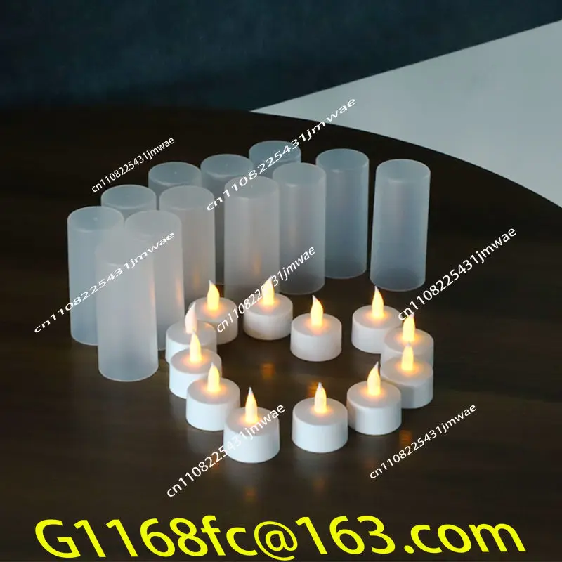 Remote Control USB Flash Drive 12 Piece Set, Flashing Flameless Charging LED Candle Tea Light