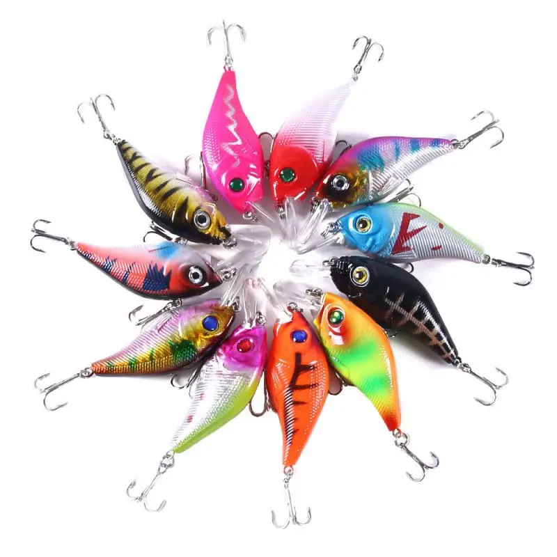 5PCS Banshee 60mm 12g Blitz Crank Floating Fishing Lure VC03 Rattle Sound Wobbler  Square Bill Artificial Medium Diving