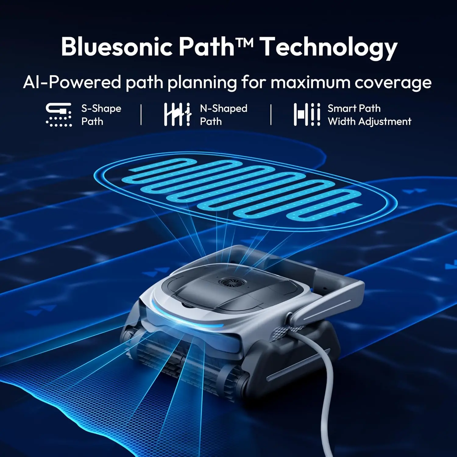 D10P Pool Cleaning Robot 150 W Power 4 Cleaning Modes APP Control 5L Large Capacity Adapts To Different Pool Shapes