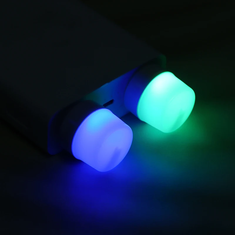 โคมไฟปลั๊ก USB สี1ชิ้น pelindung Mata สว่าง5V 1A 1W ชาร์จไฟมือถือด้วยคอมพิวเตอร์แบบ USB โคมไฟบรรยากาศขนาดเล็ก