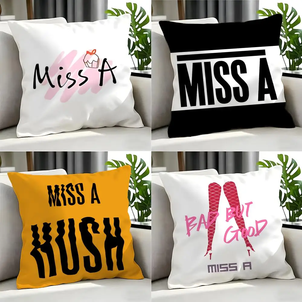 kpop - Funda de cojín Miss A, juego de 4 fundas de cojín de 50x50, 45x45, 40x40, funda de almohada decorativa para sofá, decoración del hogar