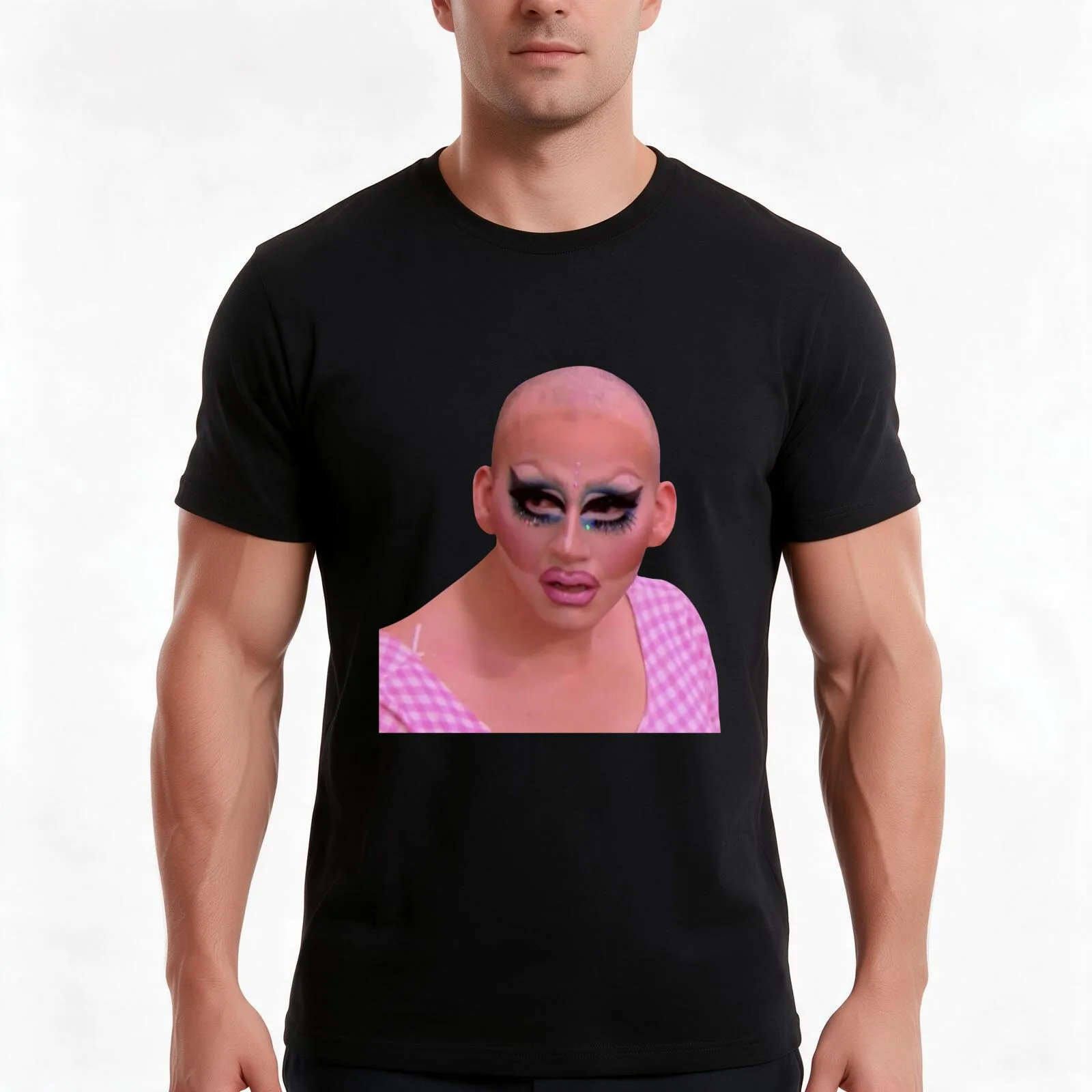 Trixie Mattel - Bald Meme T-Shirt, Summer Casual Cotton Tee, Oversized Streetwear Tops, Vintage Graphic Print, Unisex Men Women
