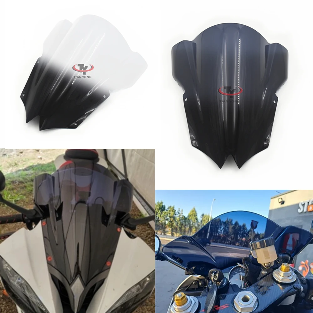 Motorcycle Windscreen Windshield Smoke Black Gradient Wind Deflectore For Yamaha YZF600 R6 2008-2009-2010-2011-2012-2013-2014