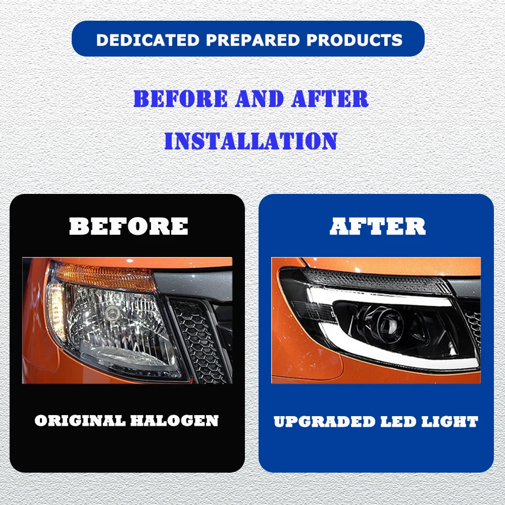Hot LED HeadLights for Ford Ranger T6 12-14 LHD RHD style led DRL Car head lamp Assembly Signal Auto Accessories Modified Lamp