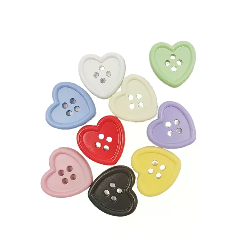 20pcs/set Buttons For Needlework Heart Sewing Button For Clothing Diy Accessories Decorative Craft Supplies