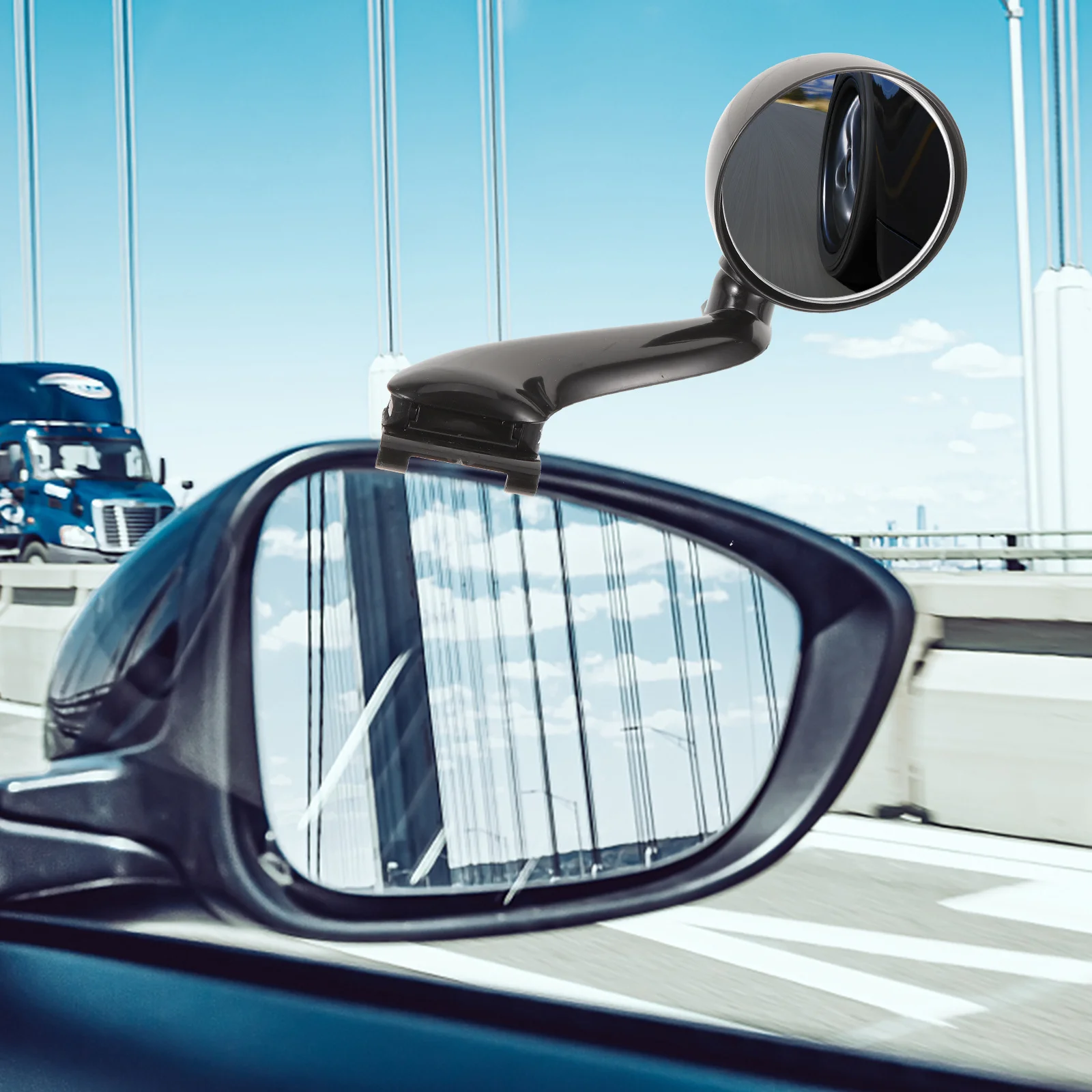 

Blind Spot Car Mirror Right Round Rear View Mirror Convex Anti Glare 360 Degree Adjustable Automotive Exterior Accessory