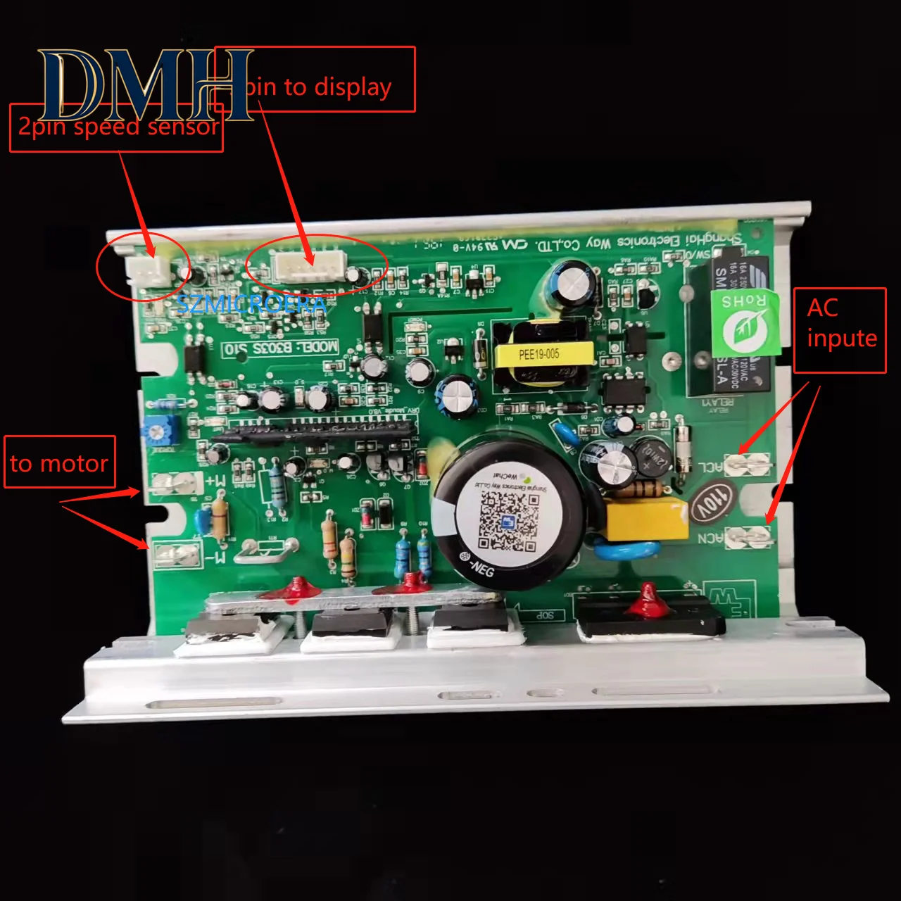Controlador de Motor para Esteira 110V B303S S10 Johnson Tempo TREO A002022263, MCB de Motor para Esteira B303115-G0-110V