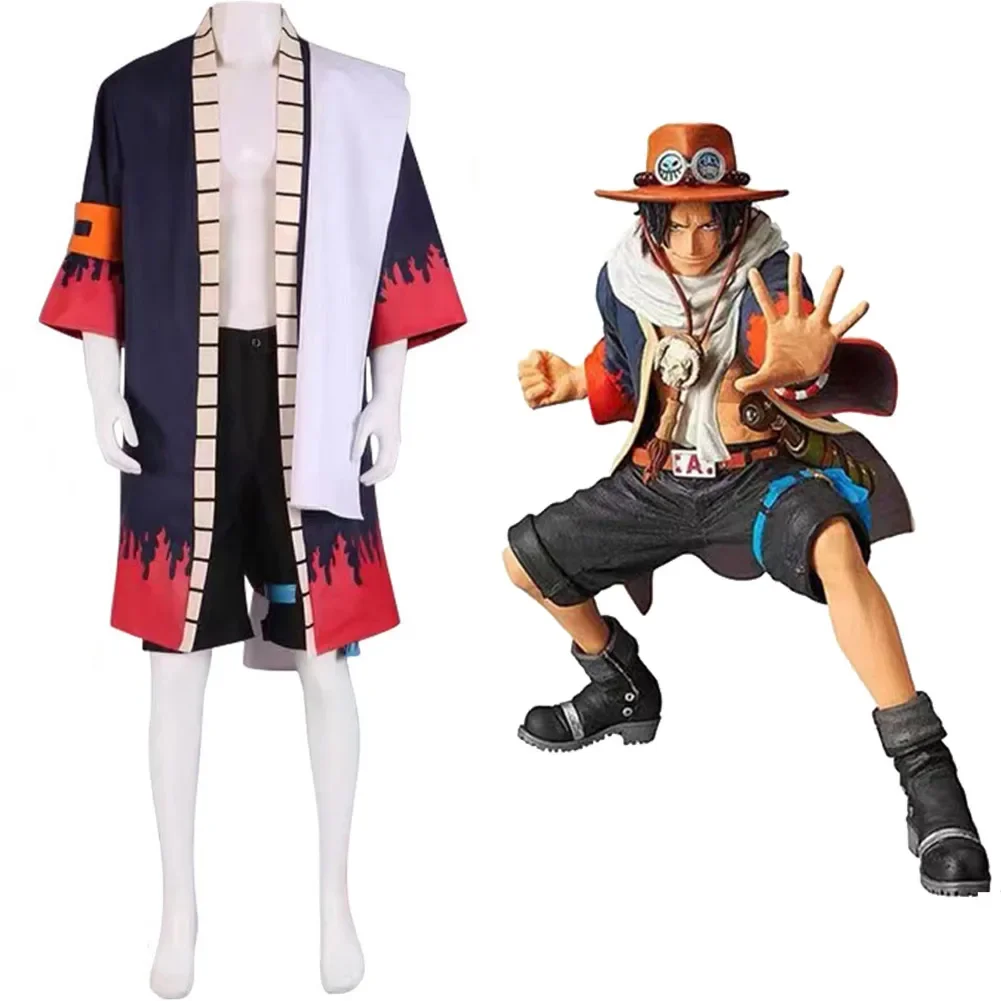 Anime Adult Portgas·D· Ace Cosplay Costume