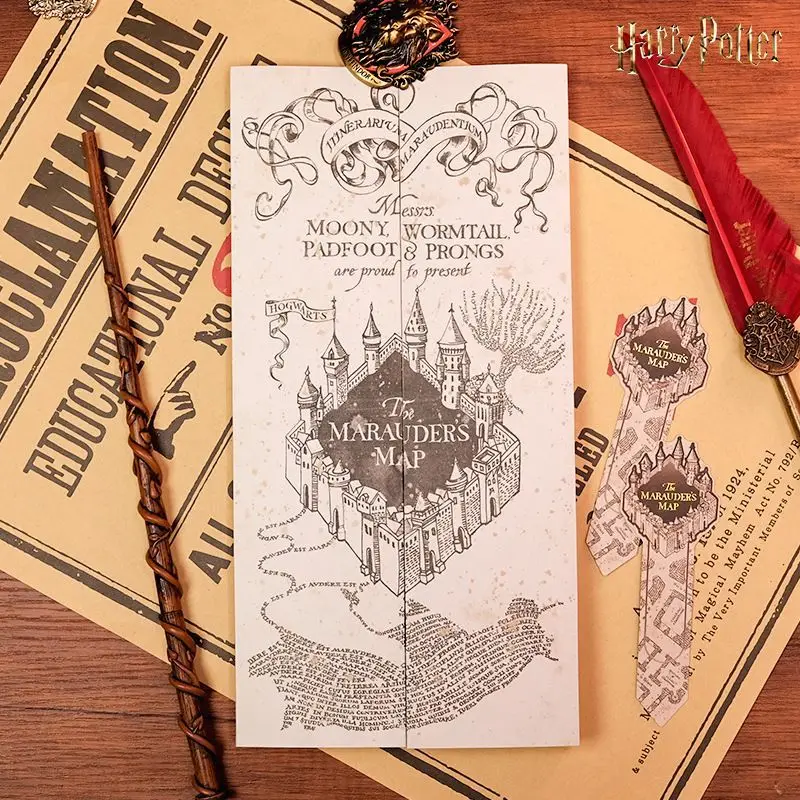 

Harry Potter Products The Marauder's Map Live Maps Co Branded Hogwarts 3D Props Birthday Commemorative Gift for Fans