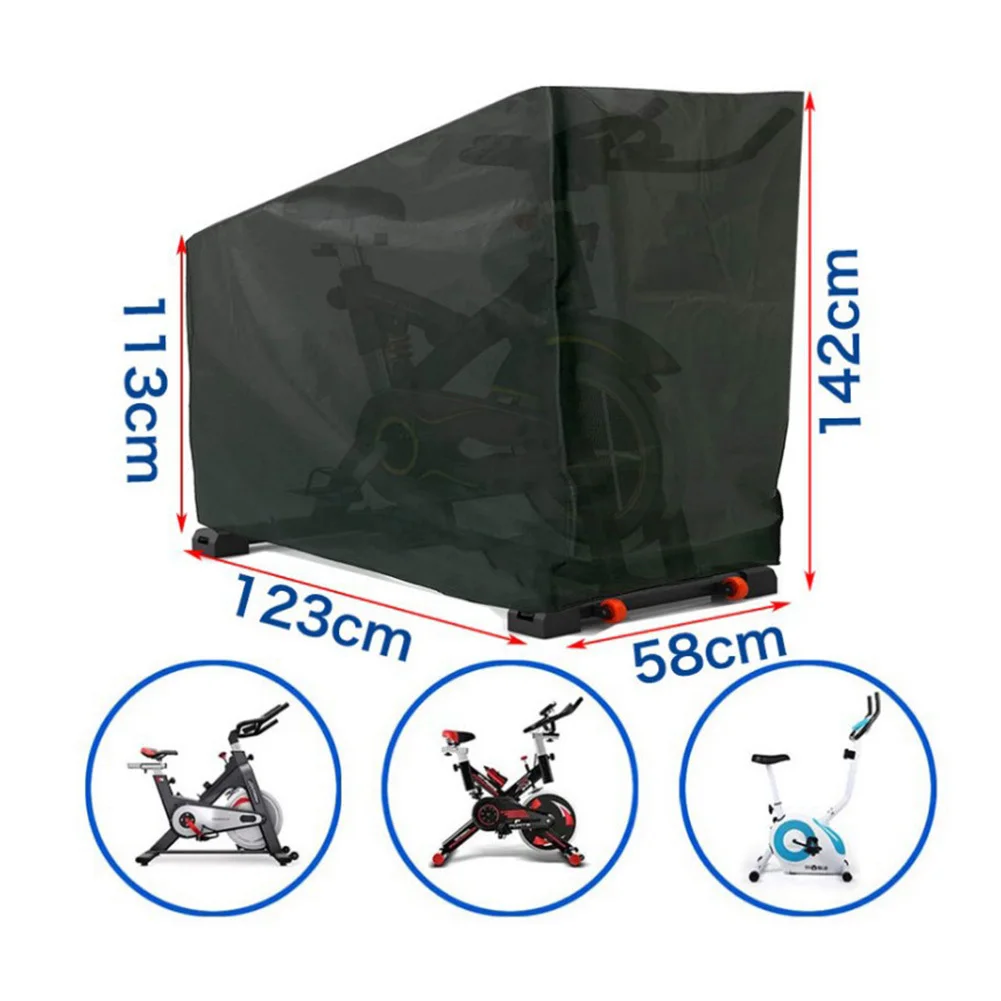 Bike Cover, Waterproof 210D Oxford Exercise Bike Cover, Outdoor Rain Snow Dust Proof Bicycle Storage Cover With Storage Bag