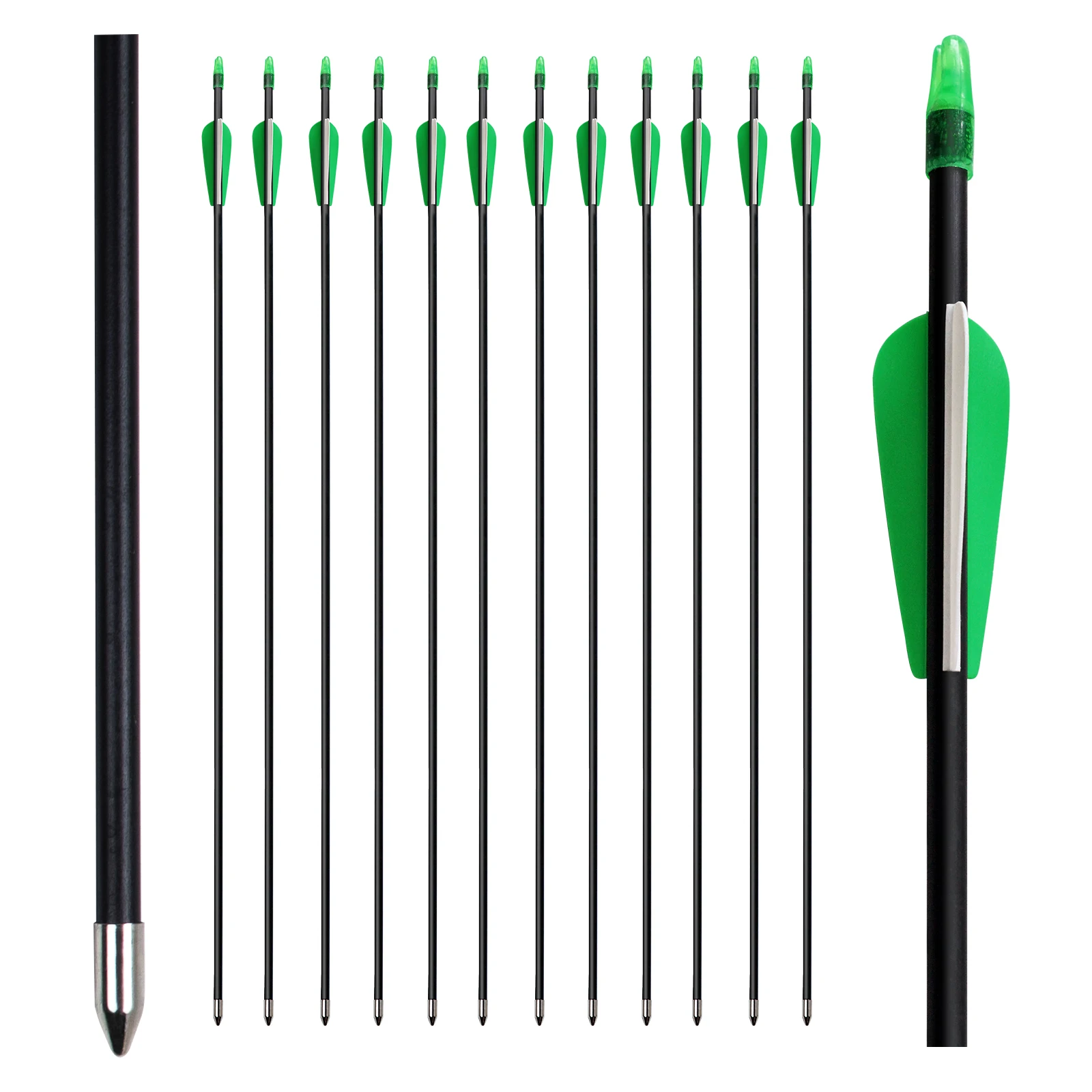 

28-inch Mixed Carbon Practice Arrows, Outdoor Archery Equipment Shooting Targeting Arrow