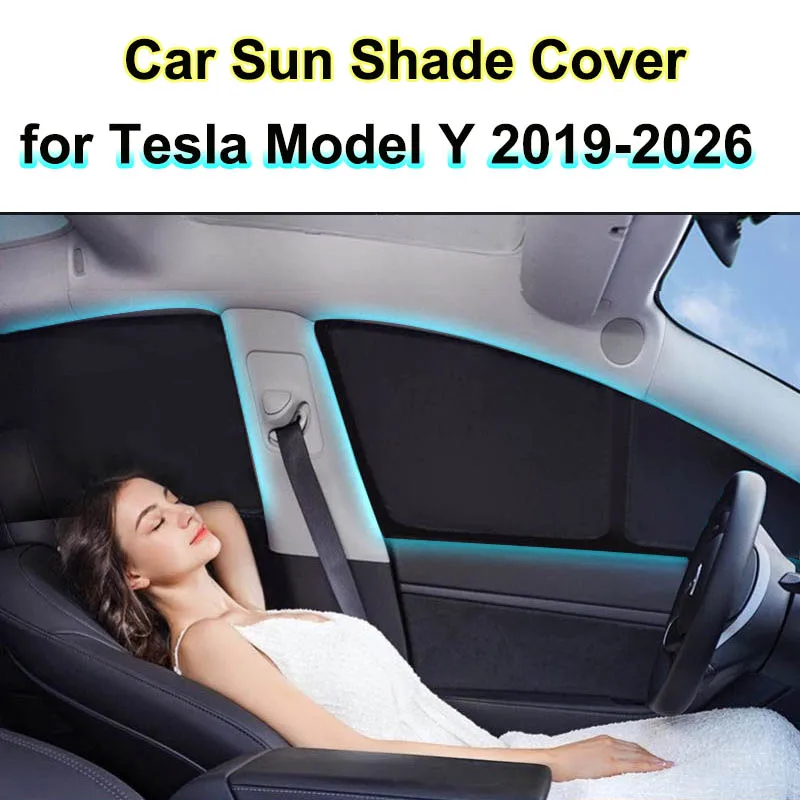 

For Tesla Model Y Juniper 2025 Sun Shade Front Window Sunshade UV-Blocking Shield Model Y 2024 Rear Windshield Shading Cover