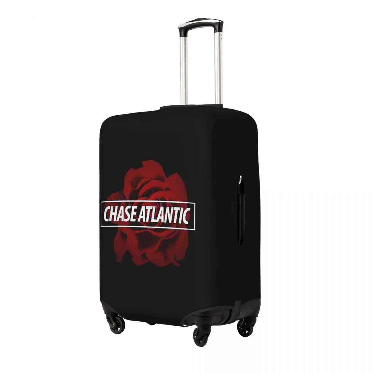 

Chase Atlantic Rose Logo Suitcase Cover Protection Elastic Trip Luggage Protector Covers for 18-32 Inch