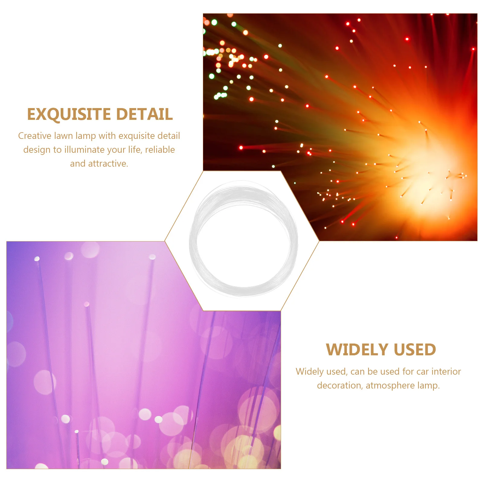 سلسلة ضوء الألياف الضوئية تعمل بالطاقة الشمسية مقاوم للماء مصباح الحديقة في الهواء الطلق لحديقة شرفة ساحة ديكور سلسلة ضوء بصرية #3