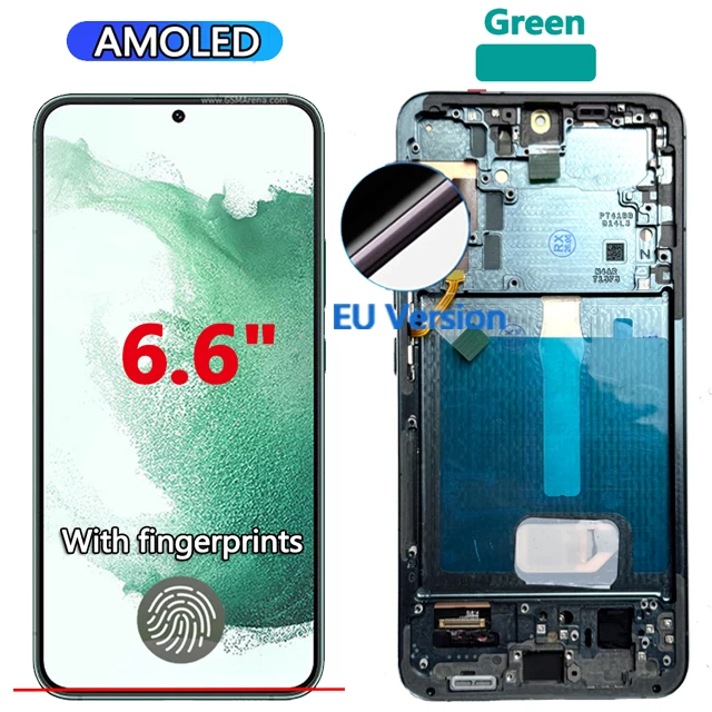 Nieuw AMOLED-scherm voor Samsung Galaxy S22+ 5G LCD-scherm Touchscreen Digitizer voor Samsung S22 Plus 5G LCD-scherm vervanging