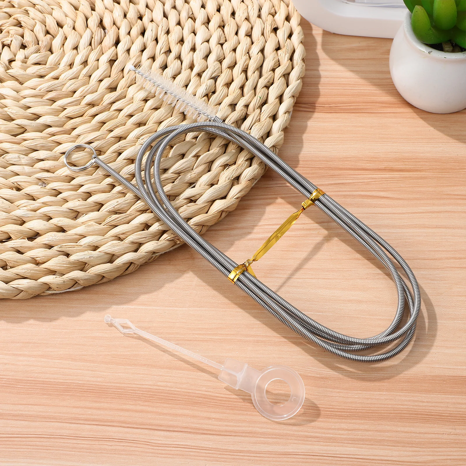 

4Set Drain Unblocker Tools Flexible Nylon Bristle Tube Cleaners Drain Plunger Sticks Hair Clog Remover Sink Tool