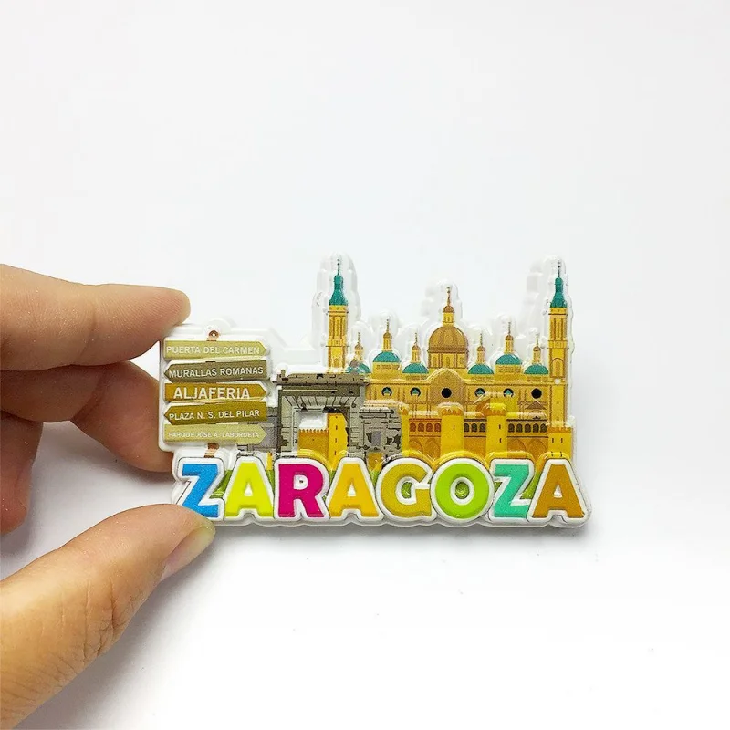 

Zaragoza Spain 3D Resin Landmarks Fridge Magnet Refrigerator Magnets Imanes Nevera Aimants Réfrigérateur Decoración