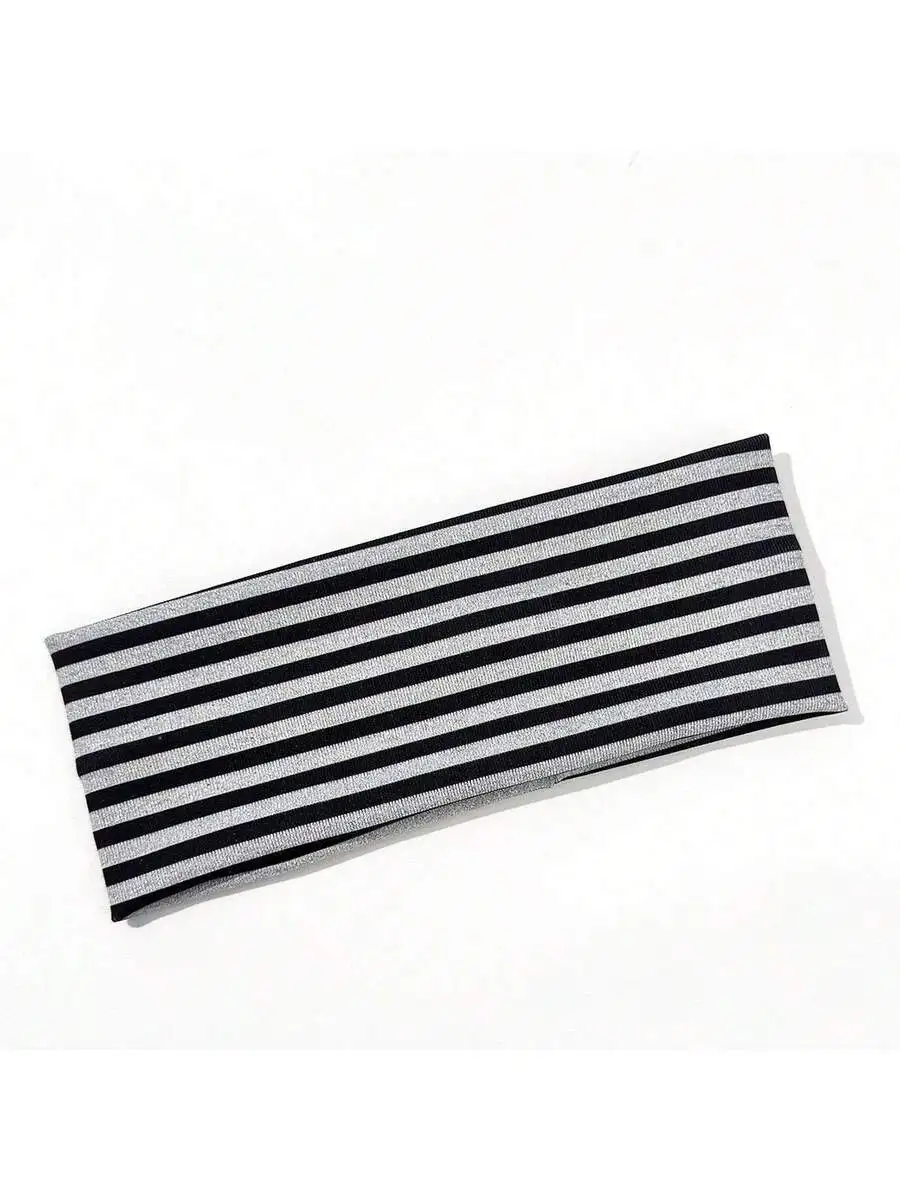 

Striped Elastic Headband For Men And Women Sports Fitness Yoga Fashion Accessory