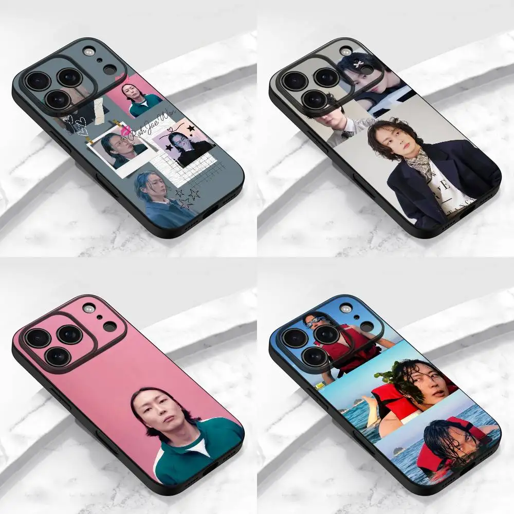 حافظة هاتف R-Roh Jae Won لهاتف iPhone 17,16,15,14,13,12,11,Pro,Max,Plus,E,Air,Mini غطاء أسود واقٍ