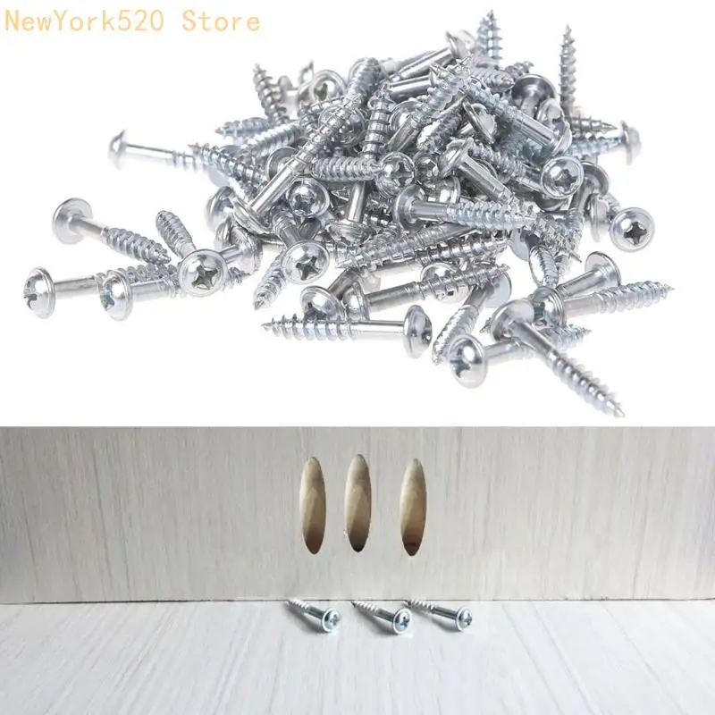 100Pcs M4-25 High Strength Oblique Hole Self-tapping Screws For Pocket Hole Jig N84C