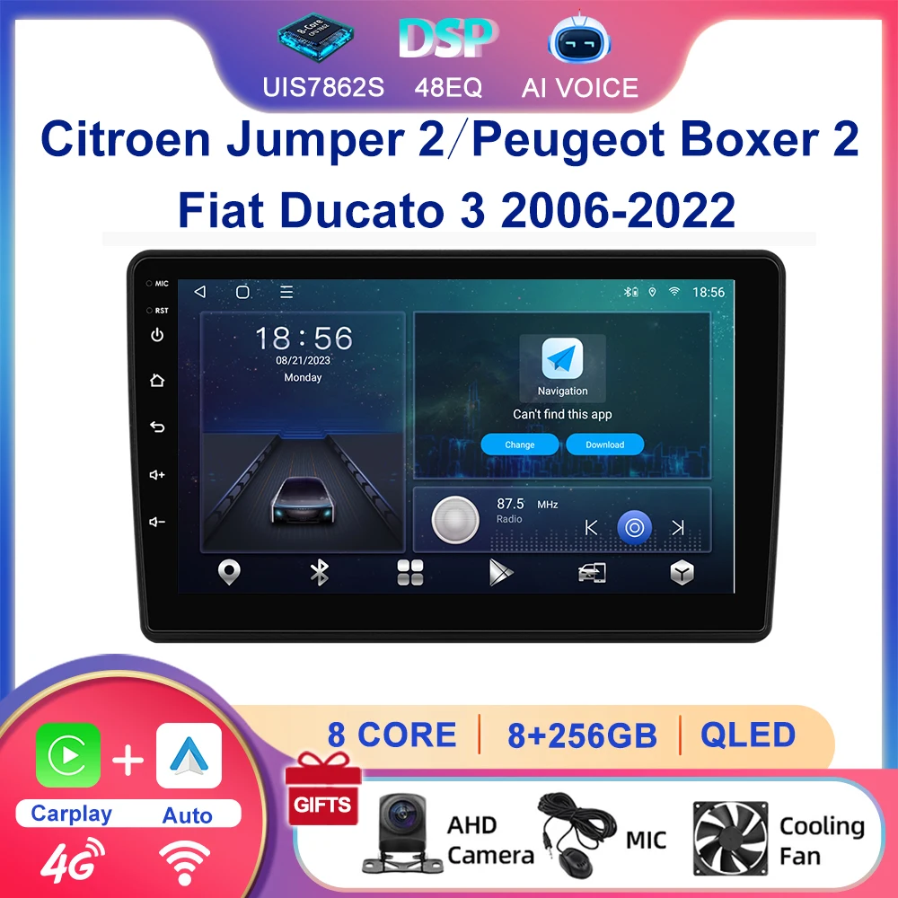 

4G DSP Android Car Player Touch Screen GPS Navigation Multimedia For Citroen Jumper 2 Peugeot Boxer 2 Fiat Ducato 3 2006-2022