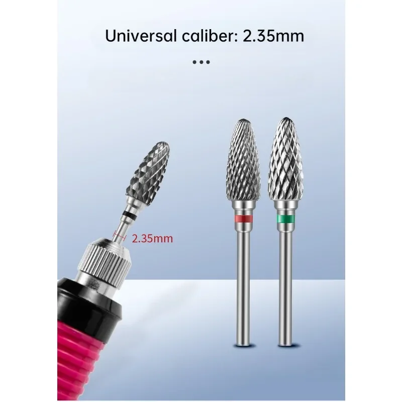 Nail Polish Head Vacuum Alloy Tungsten Steel Grinding Head Polishing Nail Remover and Manicure Tool Polishing Drill Bit Supply