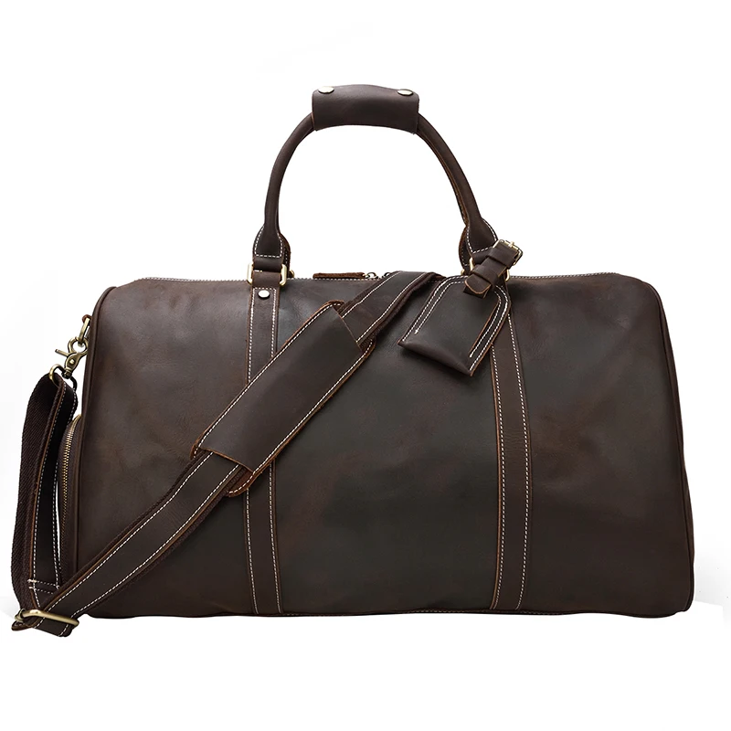 Malemairs-bolsos de viaje Vintage de lujo, bolsa de viaje de grado superior con compartimento para traje, prendas de vestir, bolsos de traje de cuero genuino para melena