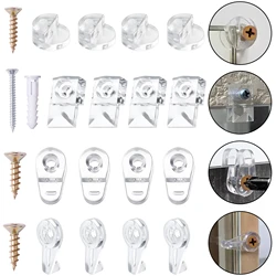 20 sets Mirror Glass Retainer Clips Mounting Holders Kit For Frameless Cabinet Doors