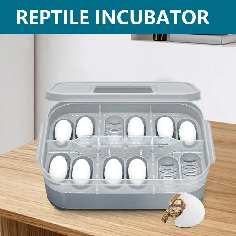 Reptile Egg Incubator Tray 12 Grids Transparent Reptiles Eggs Incubator Tray Incubation Box Hatching Tray Hatching Case