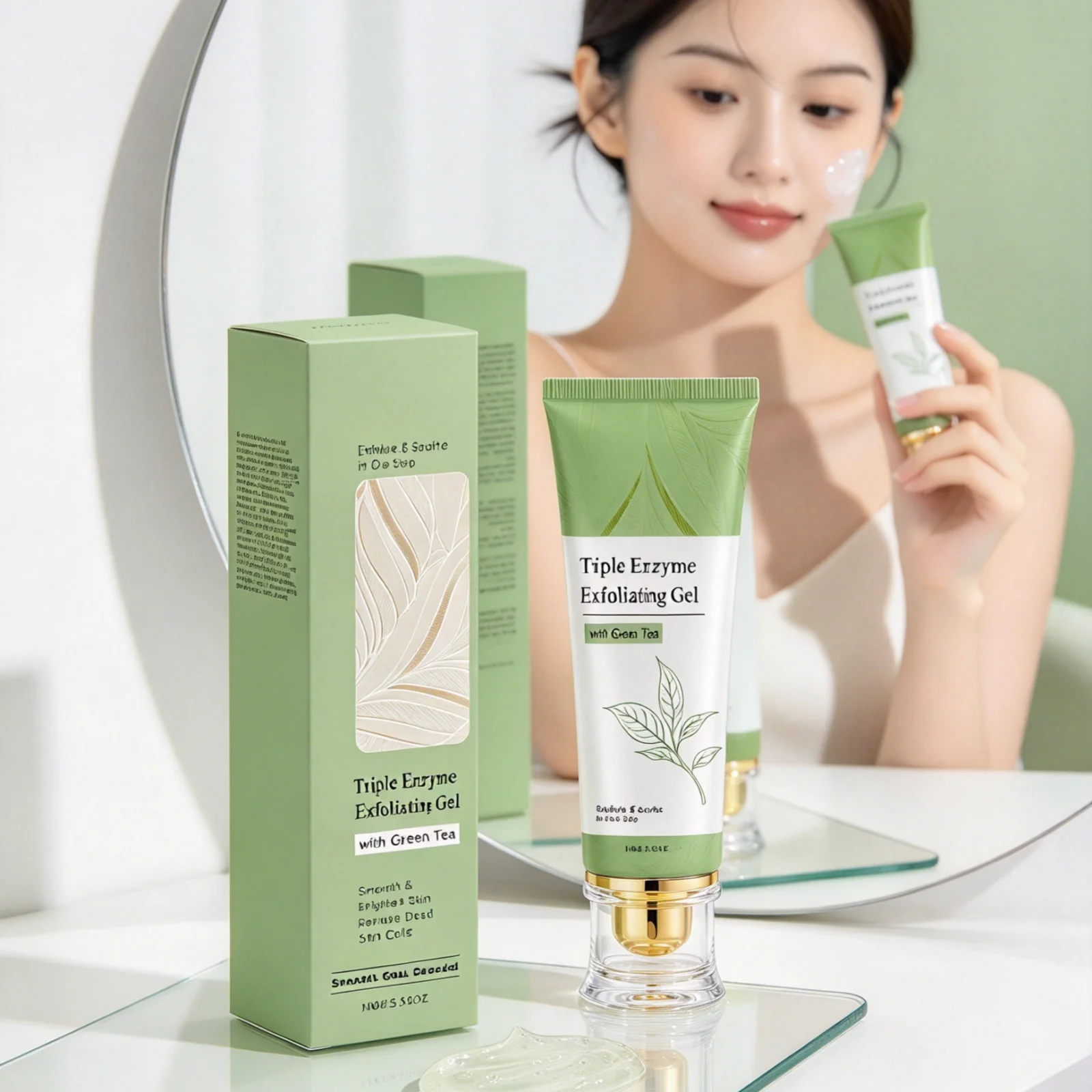 Facial Exfoliating Gel Brightening Tone Improves Dullness Soothes Dryness Remove Dead Skin Cells Gentle Formula Peeling Gel 100g
