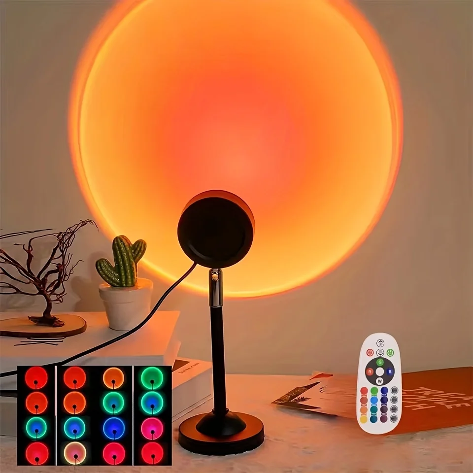 Sunset Light PROJECTOR USB 16 Color Changing Projector Floor Lamp Night Light 360 Degrees Rotating Decoration
