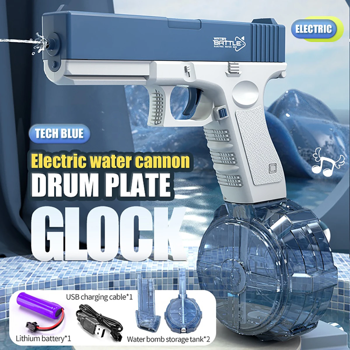 Electric Water Gun Rechargeable Automatic & Manual Spray Gun Capacity Range Up to 32 FT Range for Adults & Kids image 3
