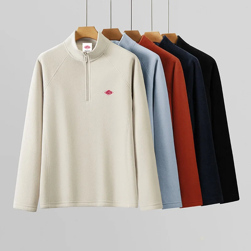 

Горячие продажи, экспортируемые в японский вышитый логотип, мужское и женское повседневное пальто с капюшоном на молнии, водолазка высокого качества, теплый плюш