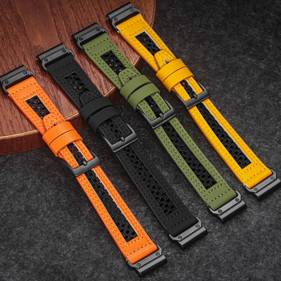 Ремни HEMSUT для Garmin Quickfit 20, 22, 26 мм, нейлоновый дышащий браслет, совместимый с Fenix/Tactix/MARQ/Quatix