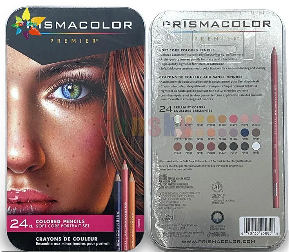 Portrait en 24 couleurs de la peau Sanford Drawing  Oil Drawing crayon Soft Big Core crayon Sanford prismacolor Oil art pencil