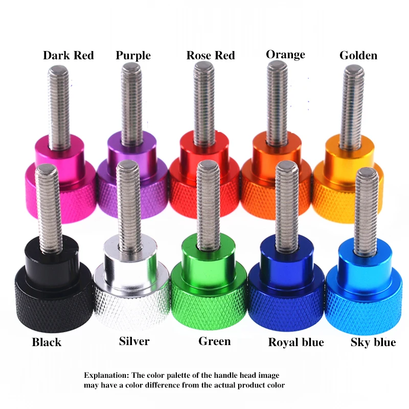 1pcs M3.5 Aluminum Alloy Handle, Stainless Steel Hand Screw, High Head Rolling Flower, Hand Tightening Adjustment Step Screw
