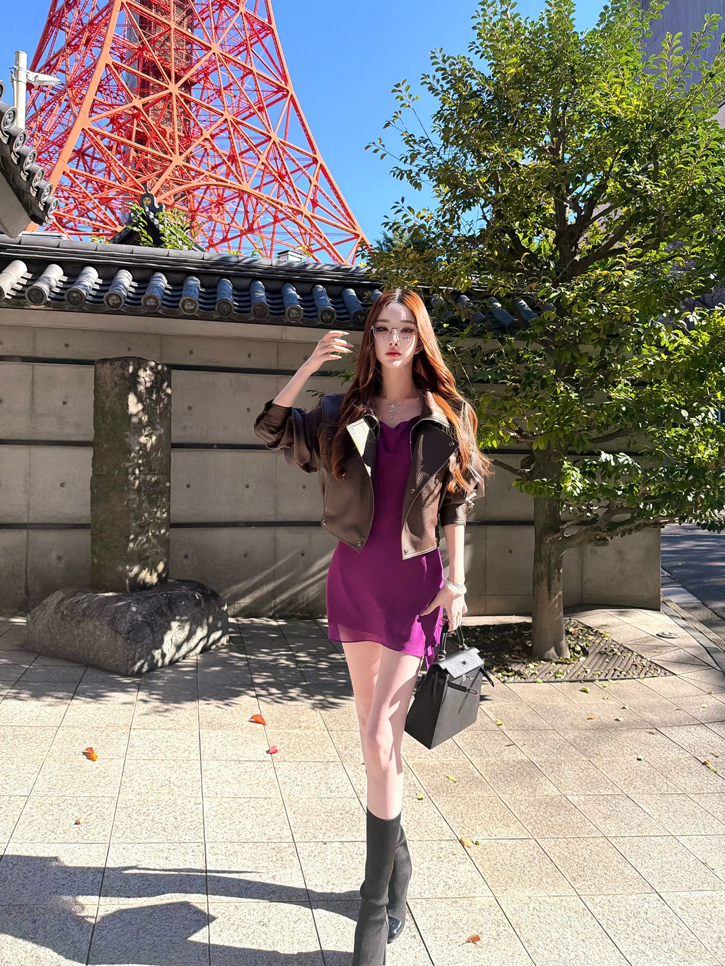 ort PU Leather Jaet Women's Spring Autumn Versatile Casual Sle No Fur Collar Synthetic Fabric Warmth Bright Surface