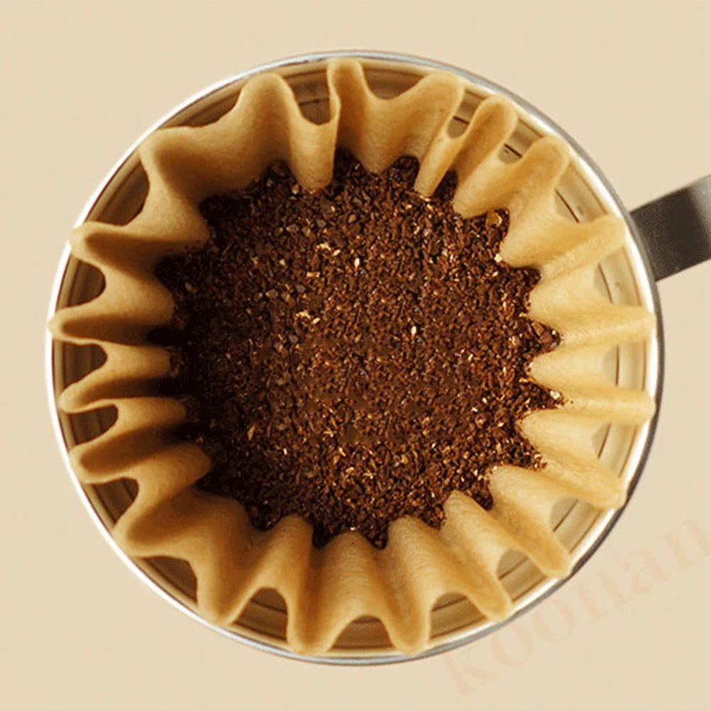 

100Pcs Coffee Filter Paper Cake Shape Unbleached Safe Leak-Resistant Hand Drip Filter for Home Use Filtering Paper