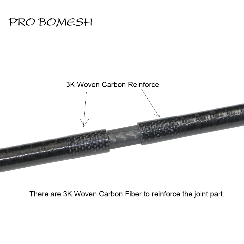 Pro Bomesh 1 Pcs 2.46M/8FT 2 Section Swirl Sanded Carbon Fiber Travel Rod Eging Rod Blank Spigot Joint DIY Rod Building Blank