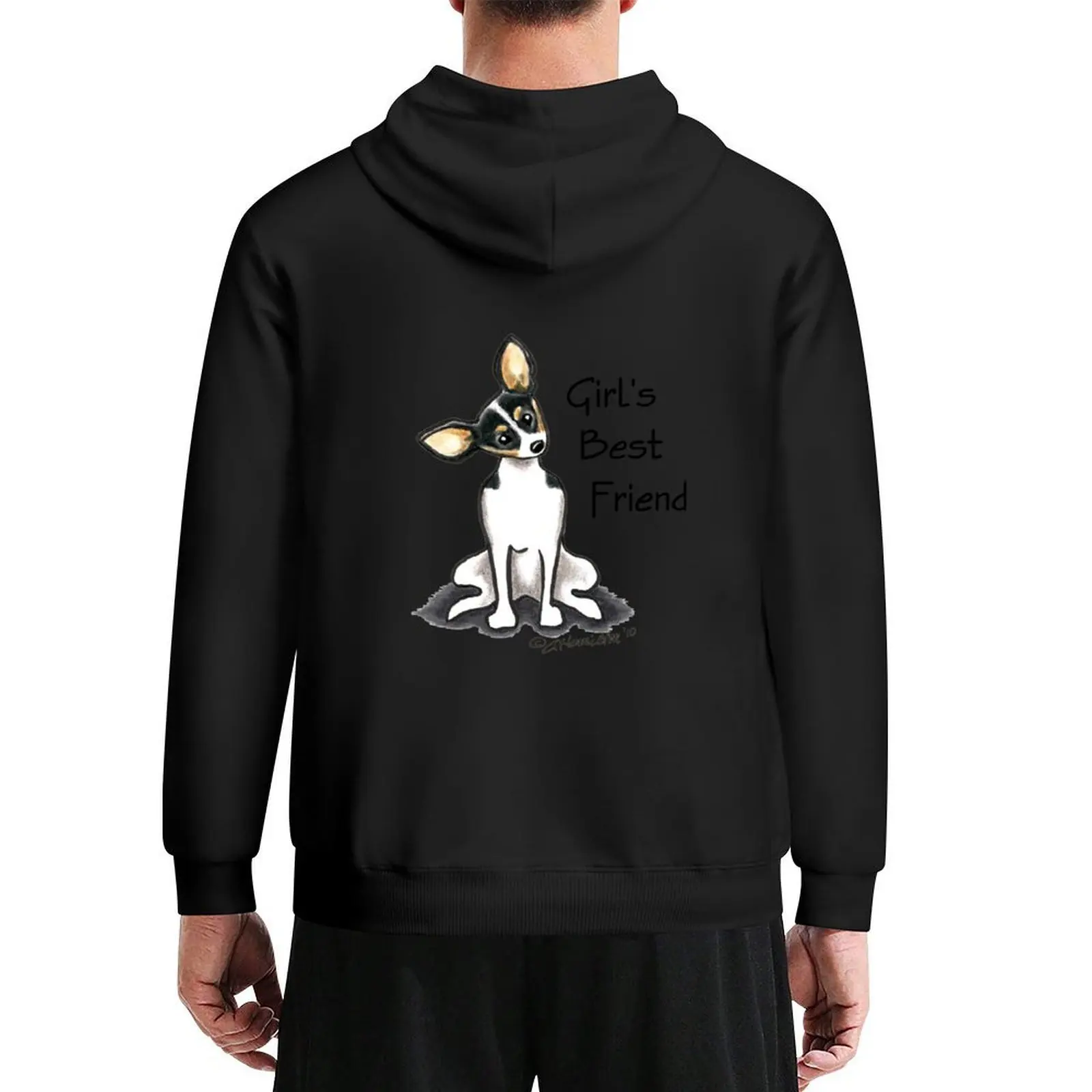 

Rat Terrier Girl's Best Friend Hoodie hooded shirt men clothing men wear new features of hoodies & sweatshirts