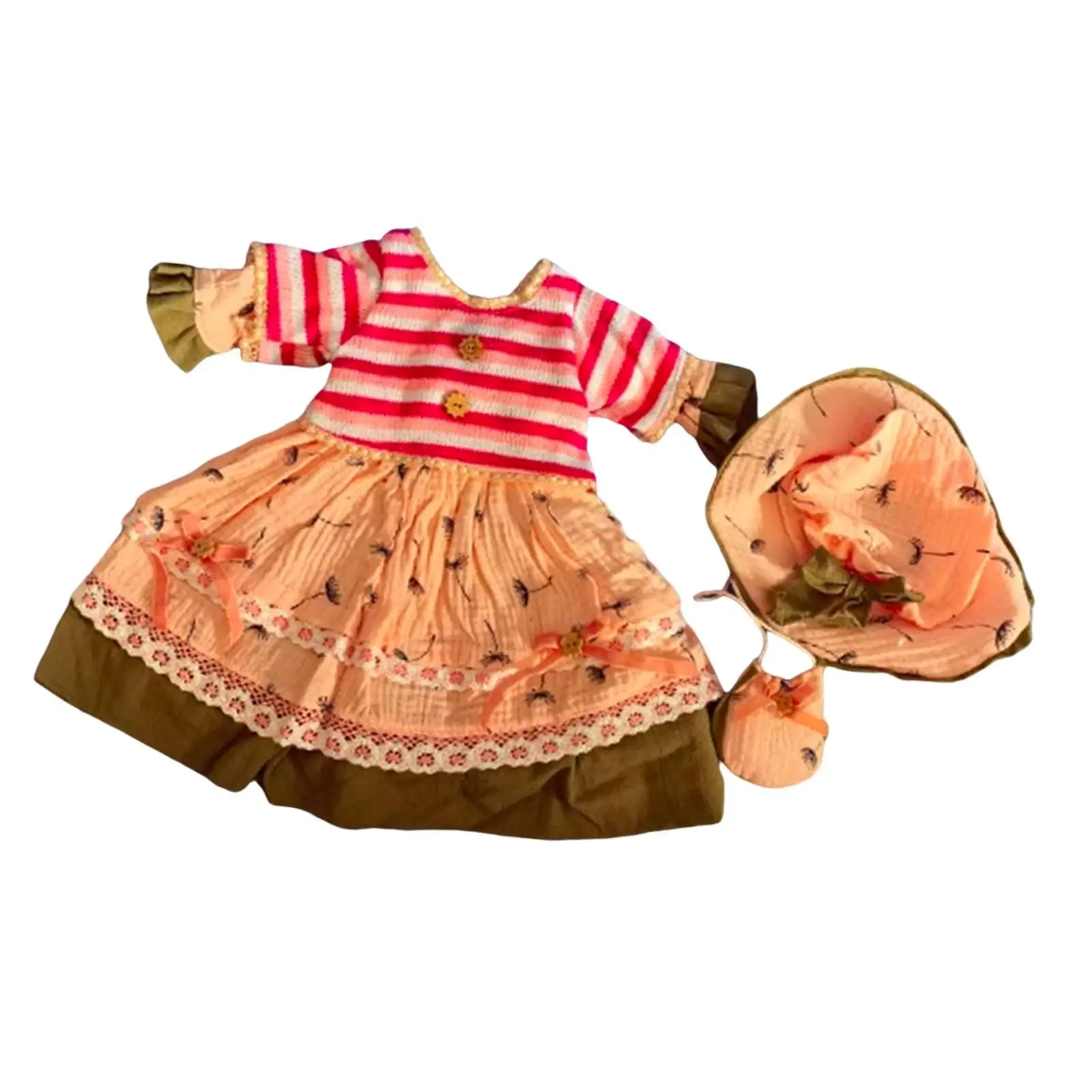 1/3 Mädchen Puppe Kleid DIY Puppe Spielzeug für Kinder Geburtstag Geschenk Anhänger Puppe Nette Koordination Puppe Kleidung Outfit für 60 cm-65 cm Puppe