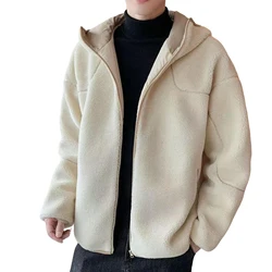 New Men Autumn Winter Thicken Warm slim fit Hooded Jackets Men's Outwear Hip Hop Coat Male Teen Casual Jacket Colorful S-5XL