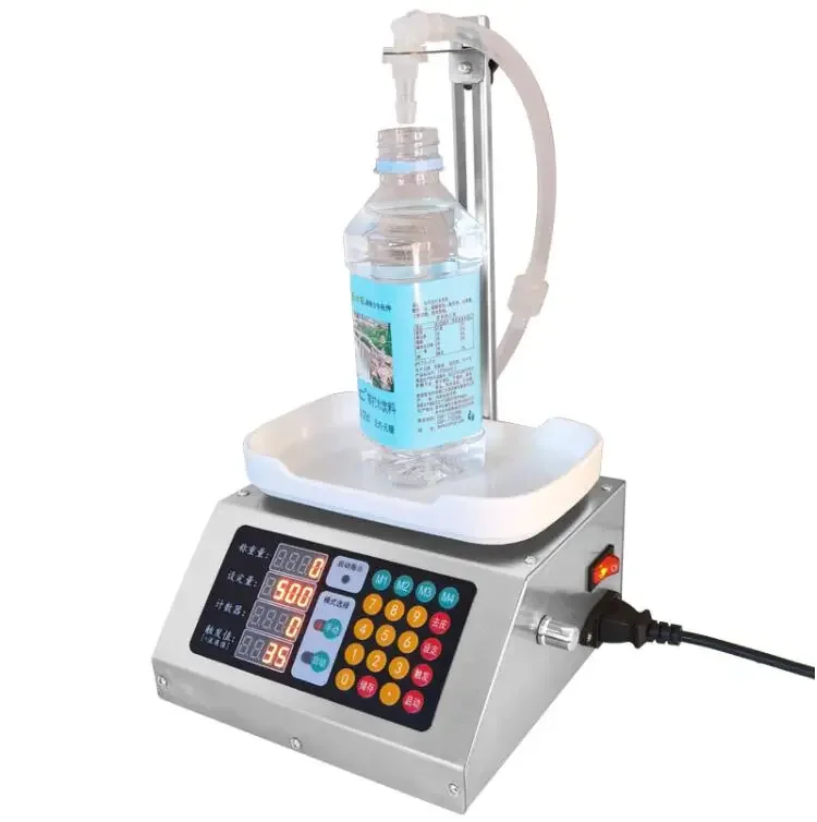 CSY-3200 Weighing Automatic Quantitative Liquid Filling Machine, Red wine, soy sauce, potion, cosmetic lotion liquid filling