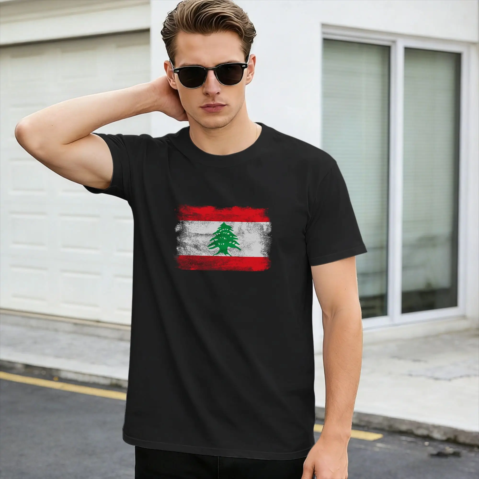 Lebanon T-Shirt Summer  Fashion T Shirts Cotton O Neck Oversized Top Tees Short Sleeve Vintage Tops,