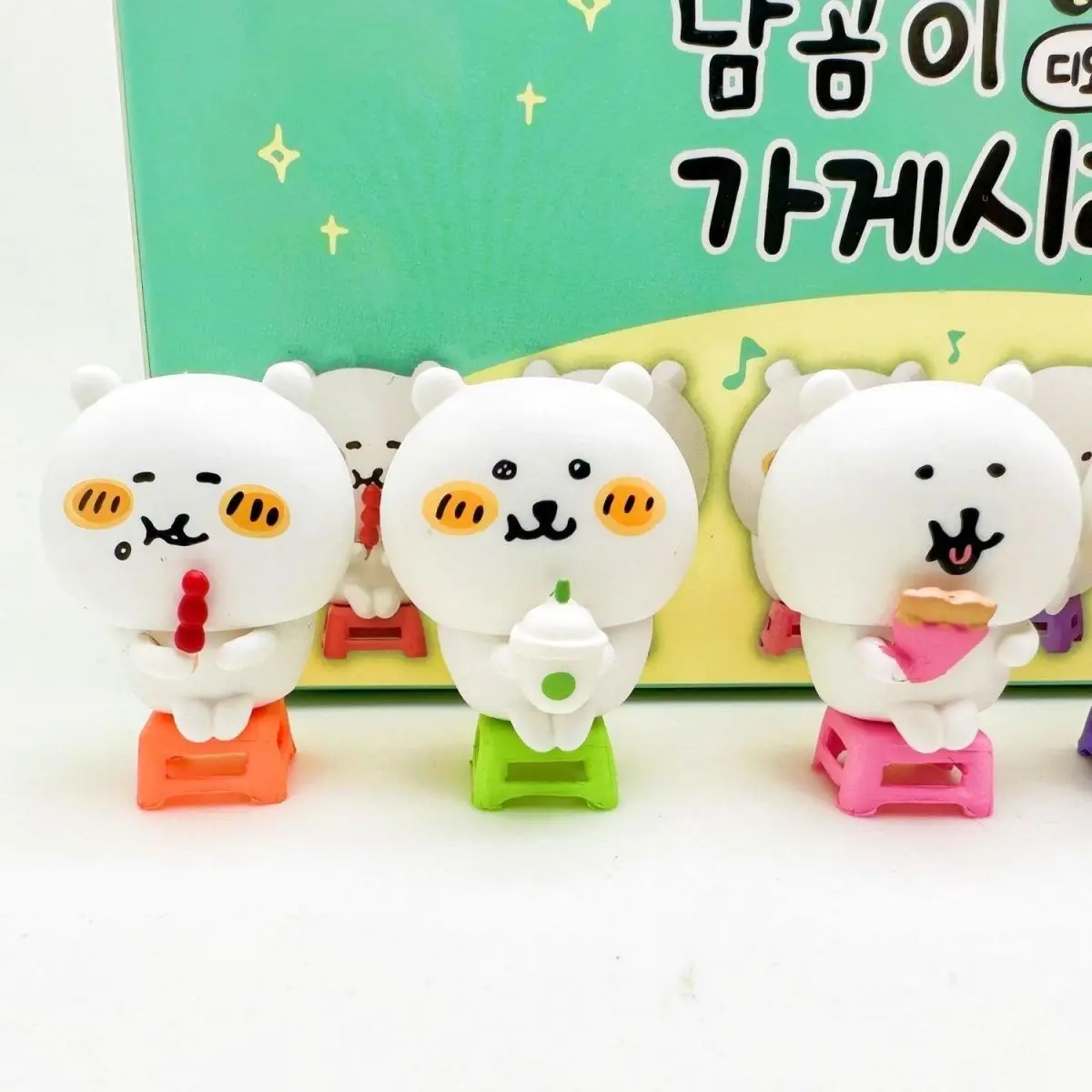 New Trendy Joke Bear Gourmet Store Series Small Sitting Bench Small Doll Ornaments Figures Gashapon Ornaments Toys and Gifts