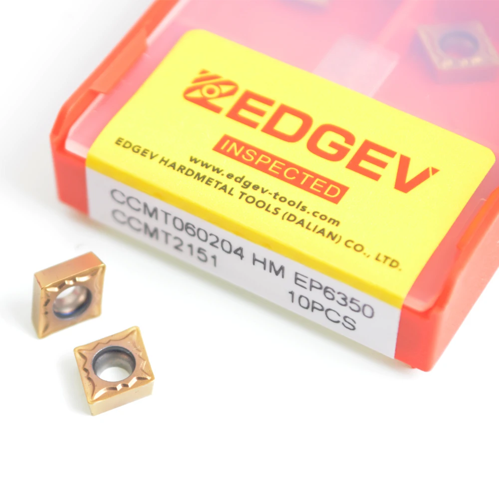 10 Chiếc Carbide Dạng CCMT060202 CCMT060204 CCMT09T302 CCMT09T304 CCMT120404 CCMT120408 Tiện Bằng Máy CNC Dụng Cụ Quay Rau Thép Không Gỉ