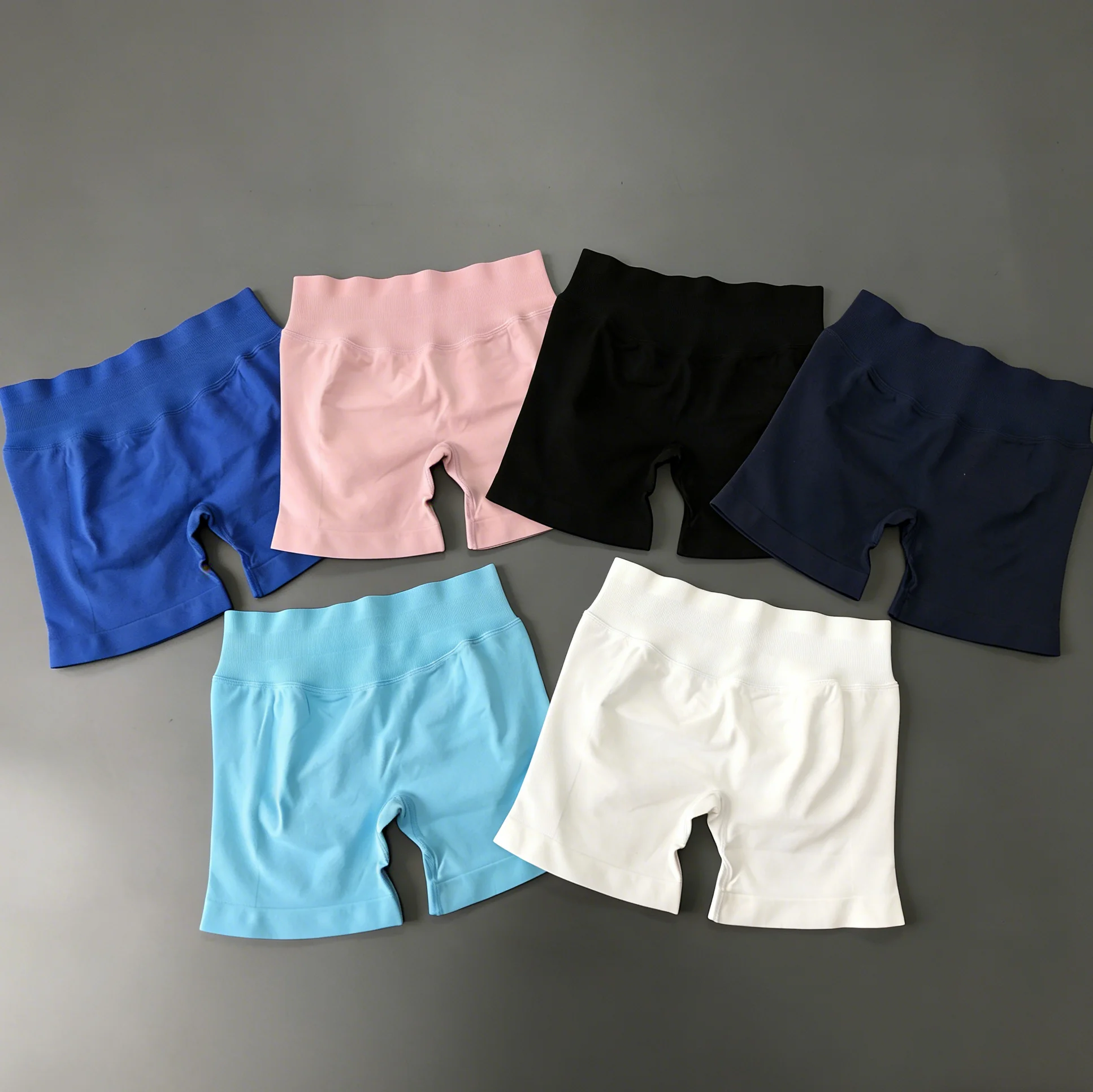 Women Fitness Shorts High Waist Butt Lifting Seamless Soft Stretchy Hip Shaping Daily Casual Yoga Gym Running Training Shorts